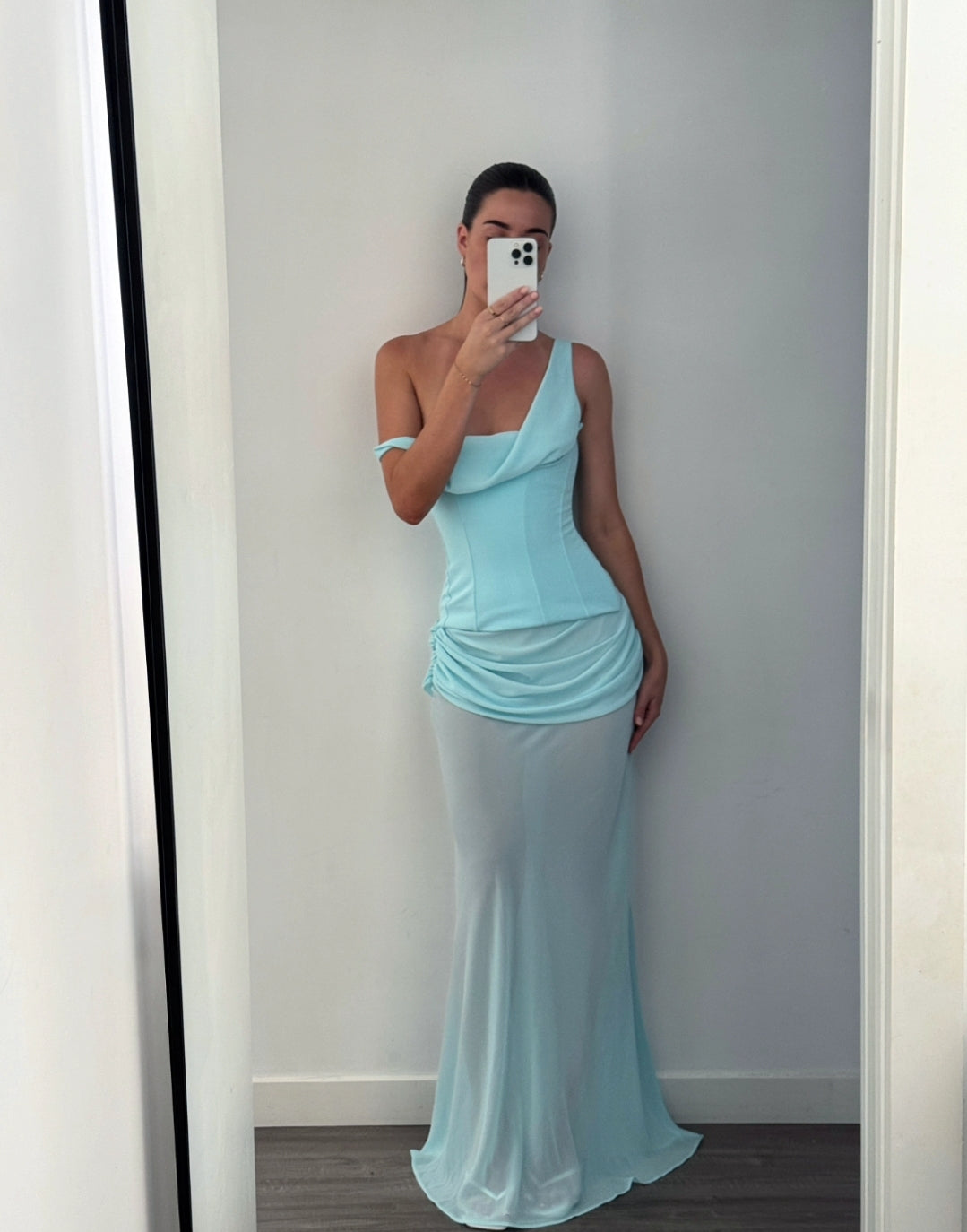 Hire NATALIE ROLT Cadence Gown in Baby Blue – SUSTAINABLY. The Dress Hire