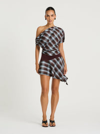 Hire BENNI Faye Mini Dress in Haze Check