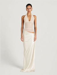 Hire BENNI Ira Maxi Dress in Ivory White