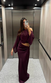 Hire BENNI Ira Maxi Dress in Plum
