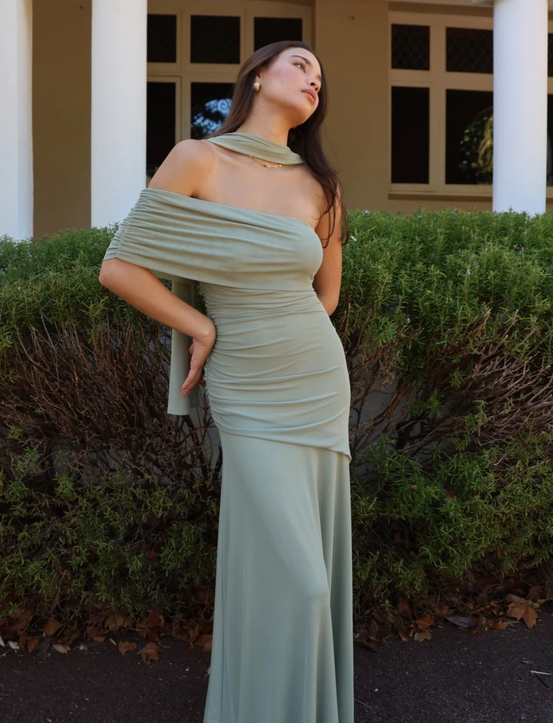 nicola fiesta off shoulder dress Hire BY NICOLA Fiesta Off Shoulder Dress in Pistachio Green – SUSTAINABLY.  The Dress Hire