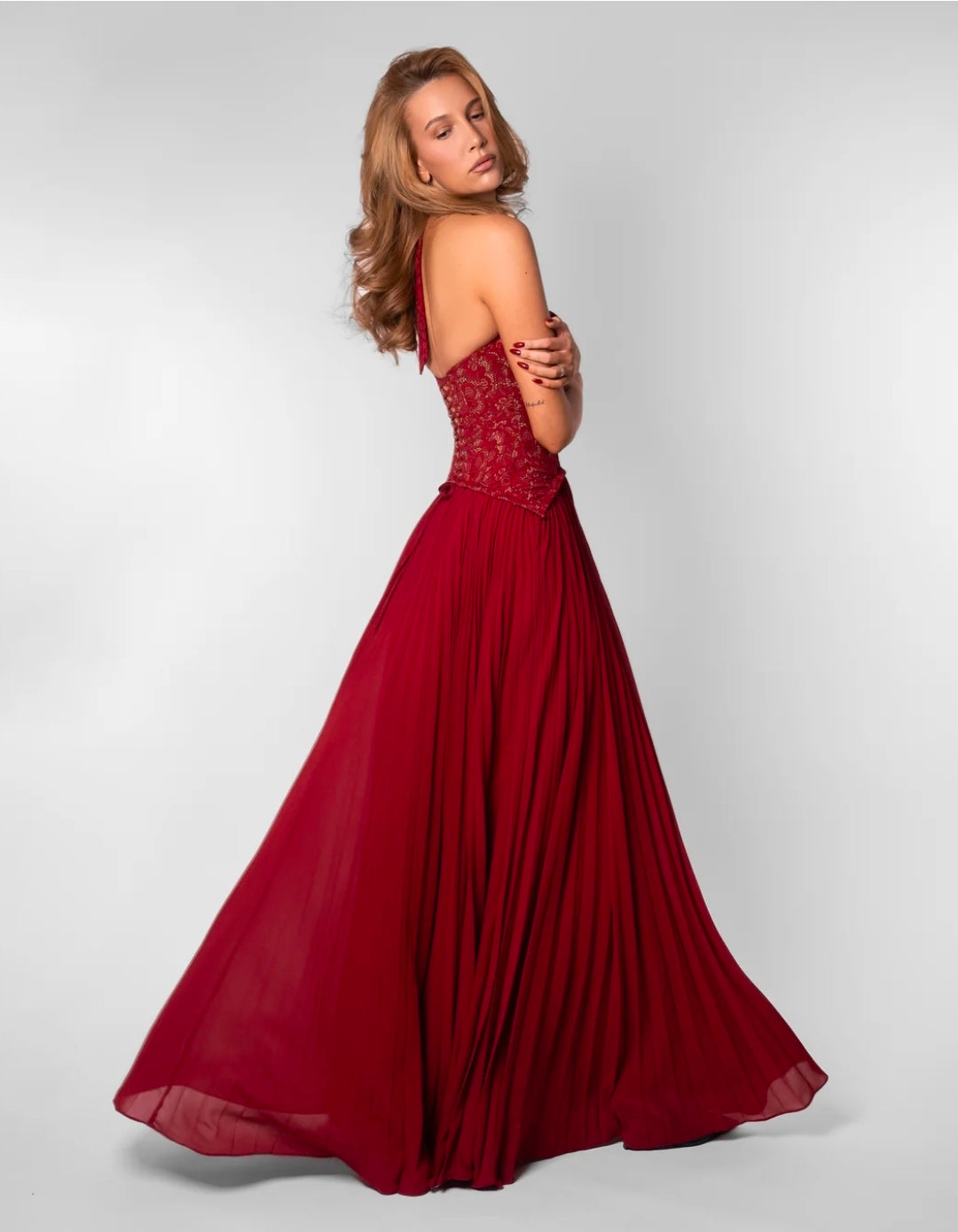 Hire FENITY Gaia Dress in Dark Red (small fitting)