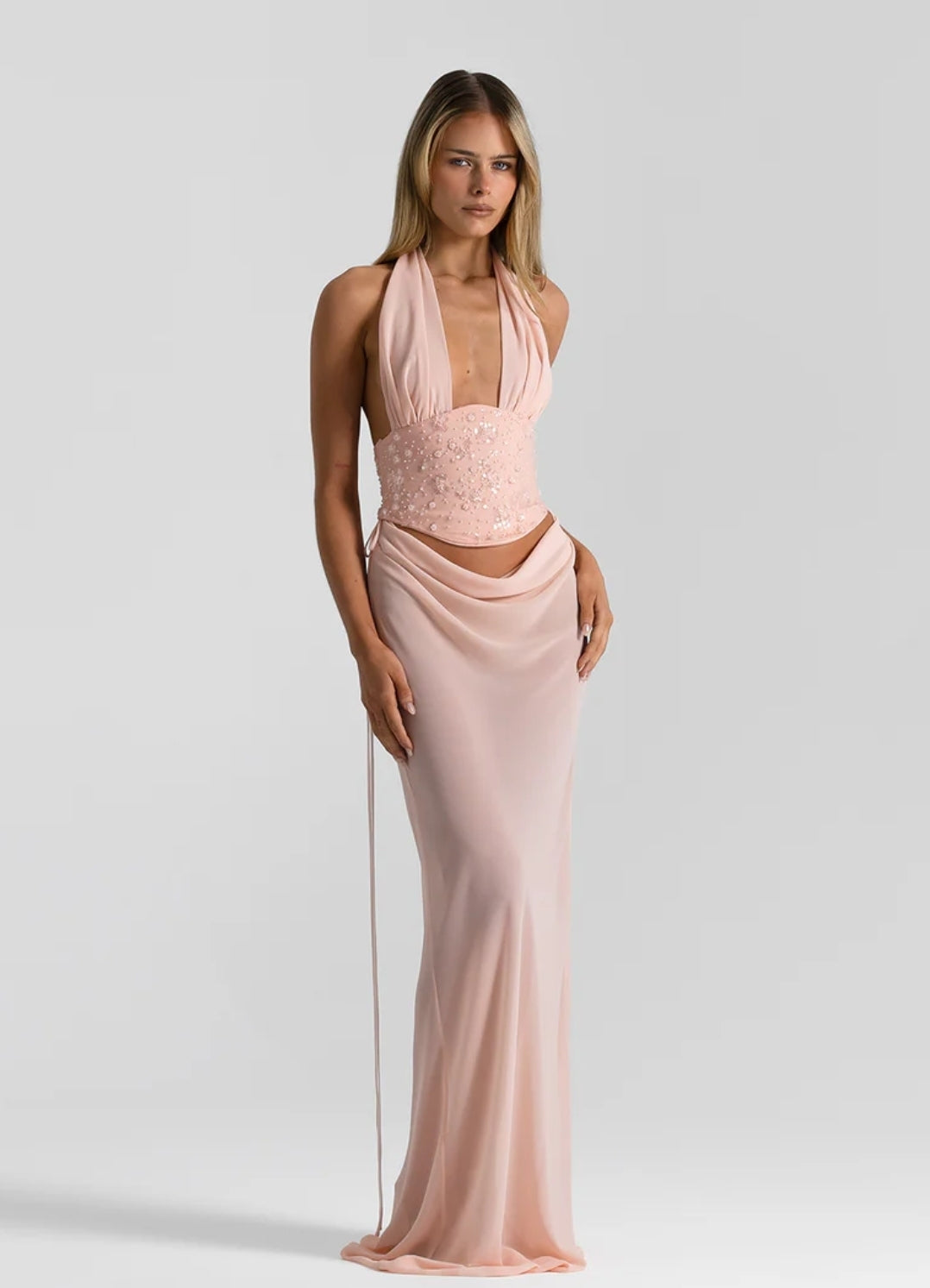 Hire NATALIE ROLT Bronte Top in Baby Pink (TOP ONLY)