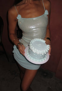 Hire CHERIE ATTIRE Gloria Mini Dress in Mint