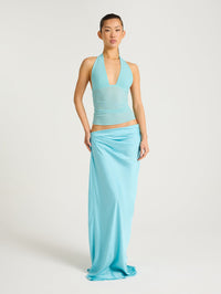 Hire BENNI Ira Maxi Dress in Turquoise Baby Blue