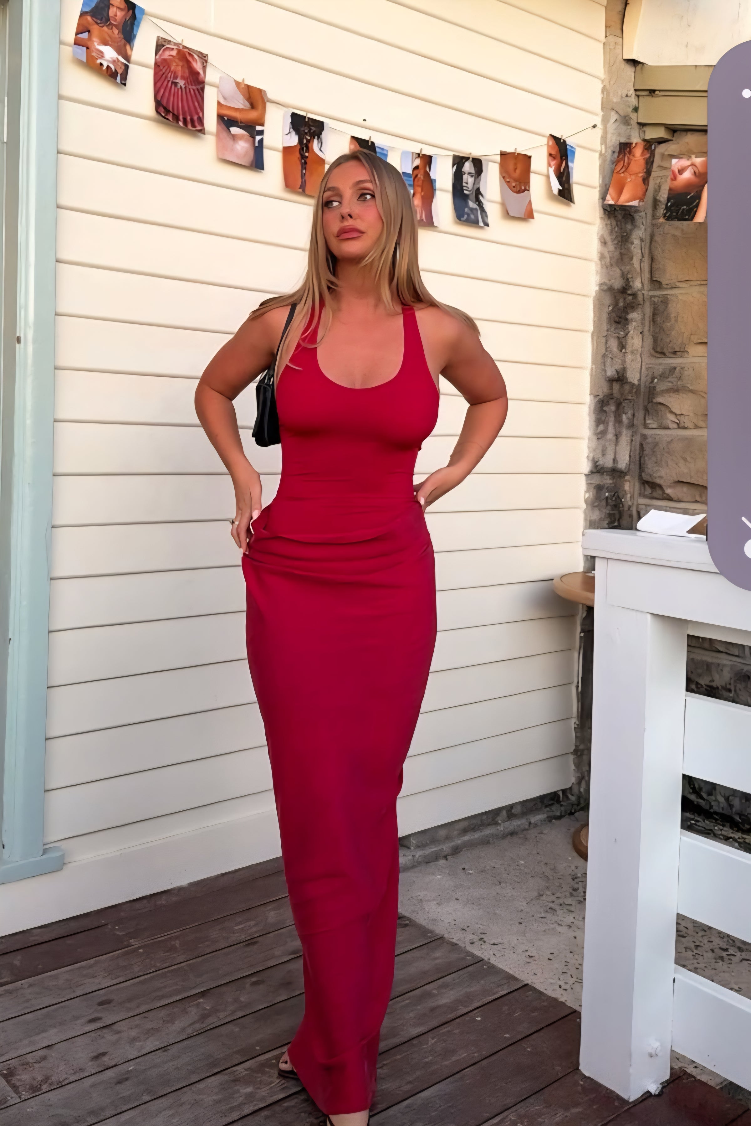 Hire BENNI Jade Maxi Dress in Scarlet Red