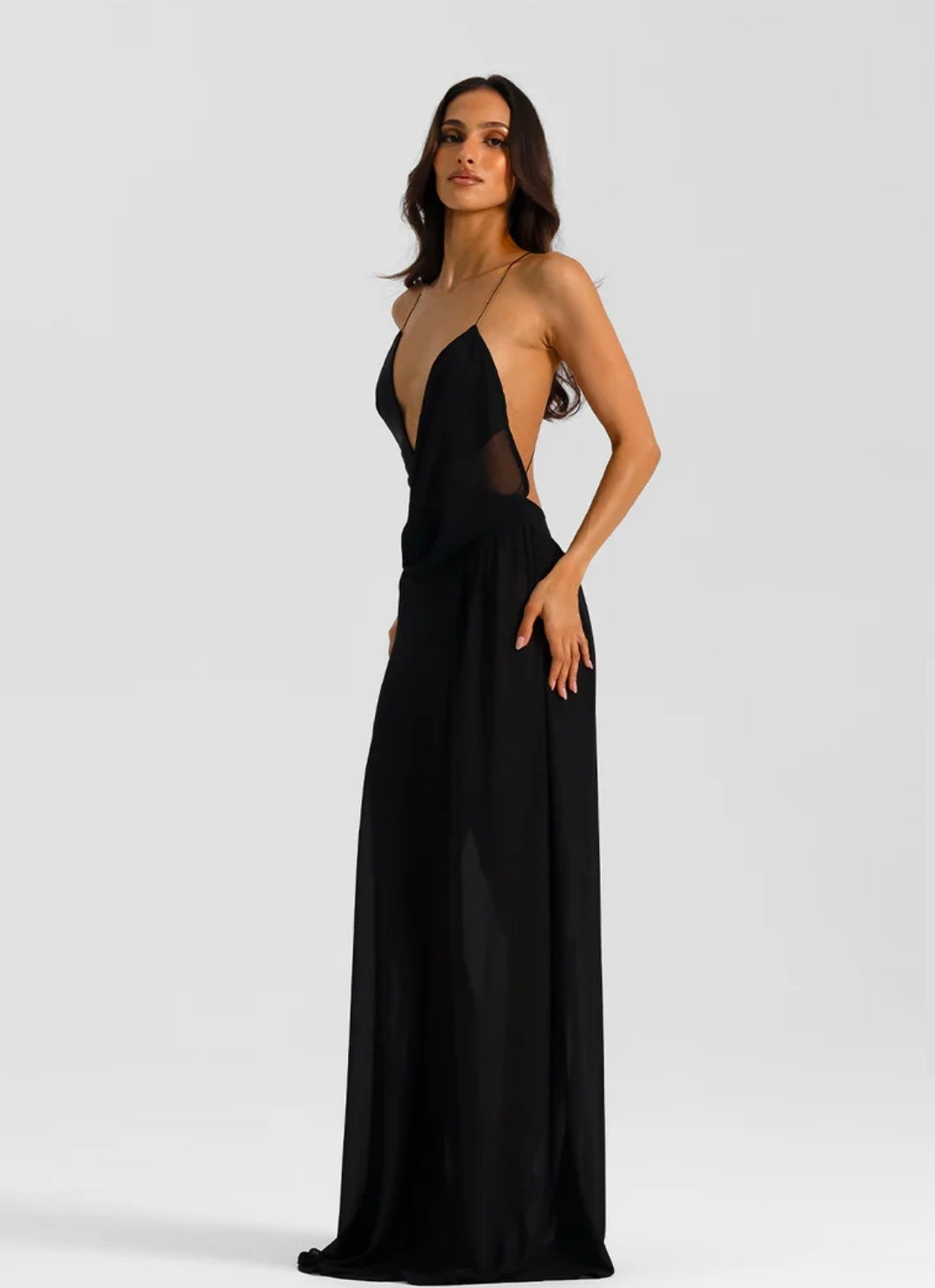 Hire NATALIE ROLT Agnes Dress Gown in Black