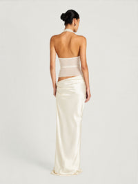 Hire BENNI Ira Maxi Dress in Ivory White