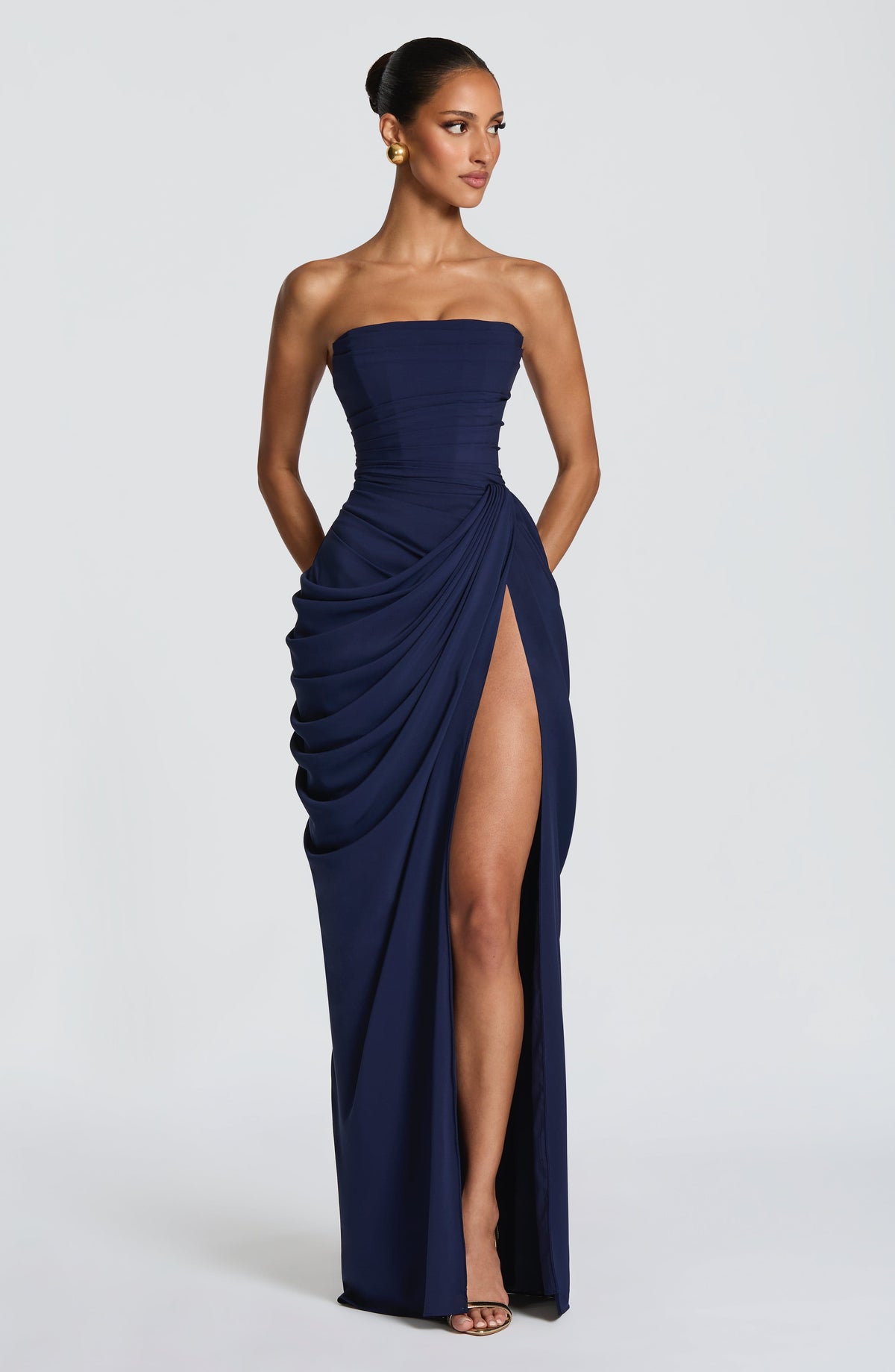 Hire BABYBOO Cyra Maxi Dress in Navy