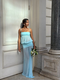 Hire ANCE GRIA Romeo Gown Dress in Aqua Blue