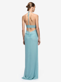 Hire BEC+BRIDGE Xanthi V Neck Maxi Dress in Bermuda Blue