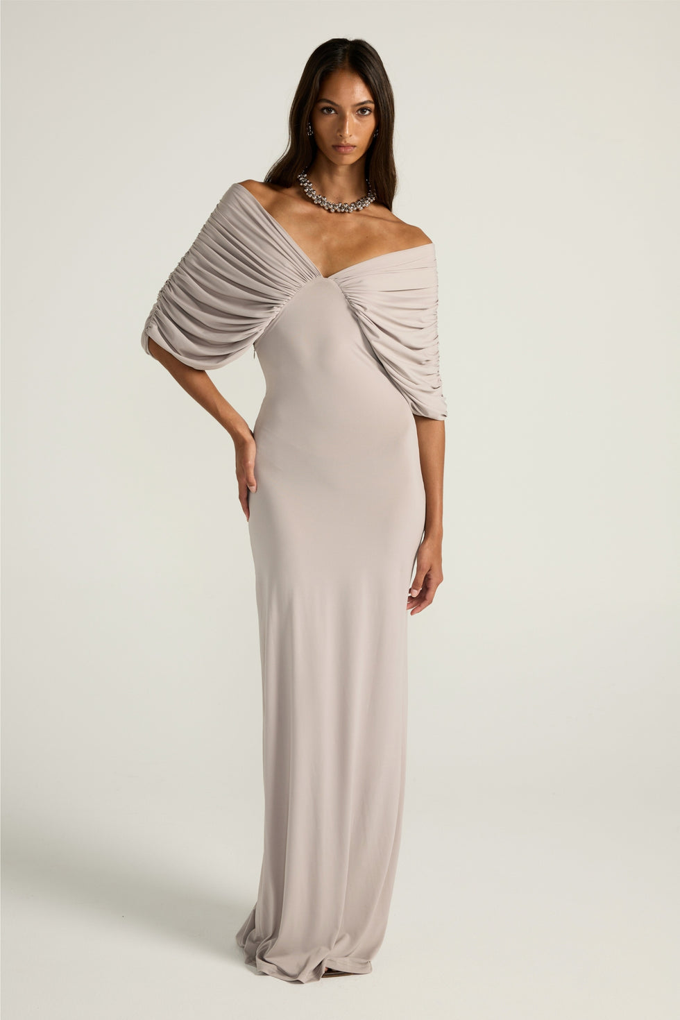 Hire ANCE GRIA Neve Dress in Silver Grey