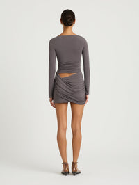 Hire BENNI Wilder Mini Dress in Charcoal Grey