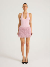 Hire BENNI Bronte Mini Dress in Blush Pink