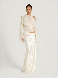 Hire BENNI Ira Maxi Dress in Ivory White