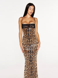 Hire MALI MAREA Chui Maxi Dress in Leopard Sequin