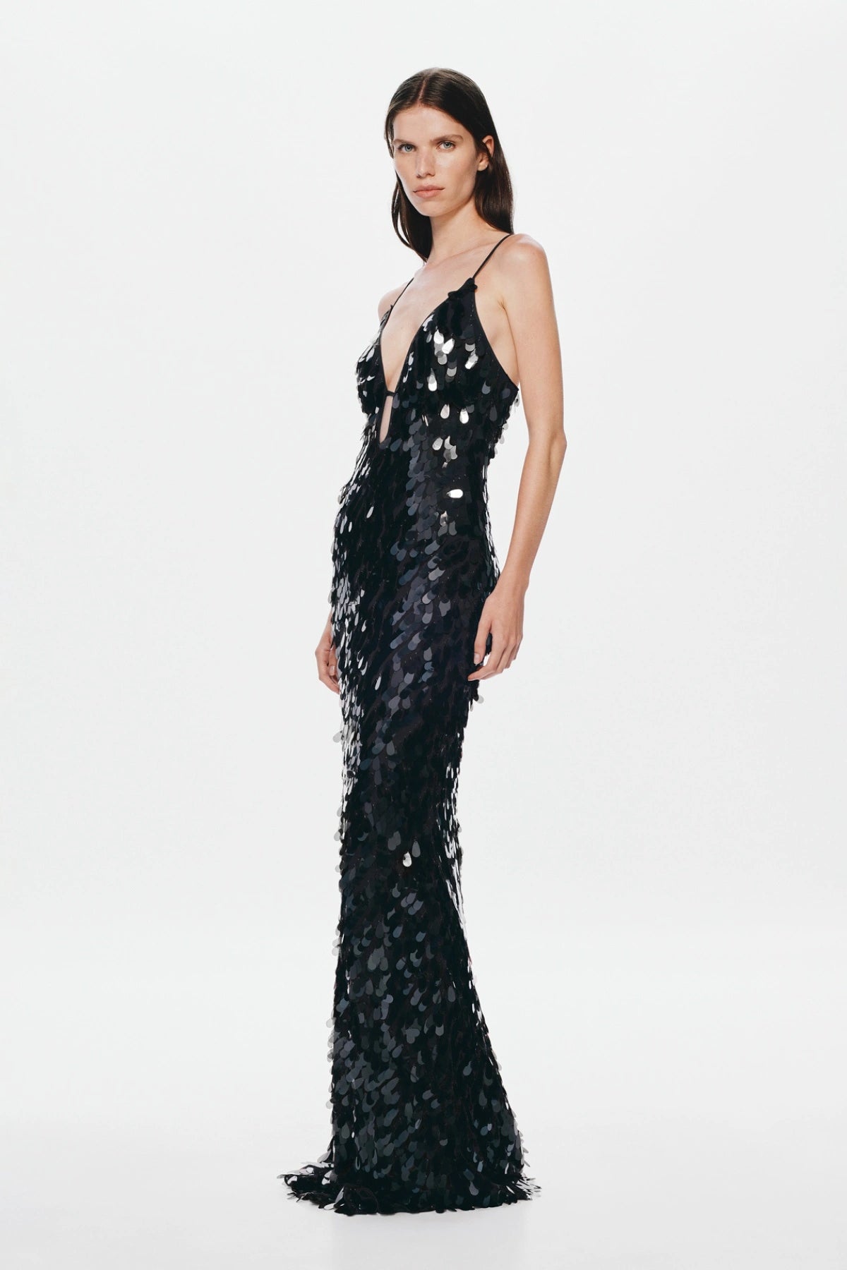 Hire MISHA Sapphire Sequin Maxi Dress in Black