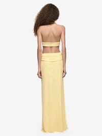 Hire BEC+BRIDGE Charlize Halter Maxi Dress in Lemon Yellow