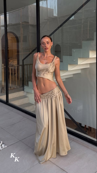 Hire KOSTER KULTURE Set Calypso Maxi Skirt and Top in Gold