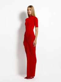 Hire EFFIE KATS Kayson Esper Set Bodysuit and Maxi Skirt in Rio Red